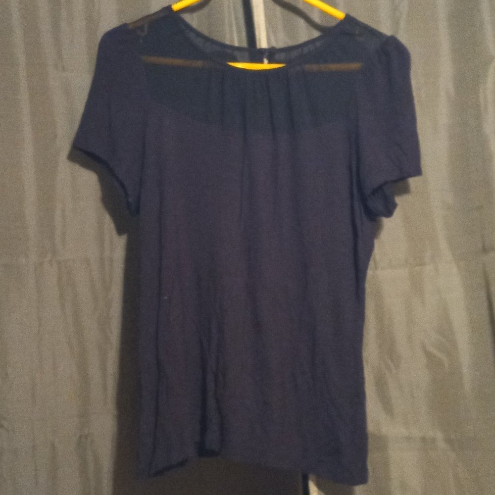 Black Work Attire T Shirt Sheer shoulders